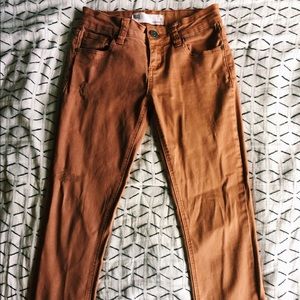RSQ maroon short length skinny jeans